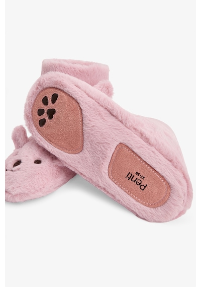 Diğer Lila Happy Bear Hayvan Nakışlı Ev Botu