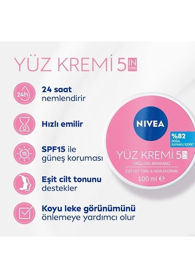 Nıvea Cilt Tonu Eşitleyici Yüz Kremi 100 Ml X 3 Adet