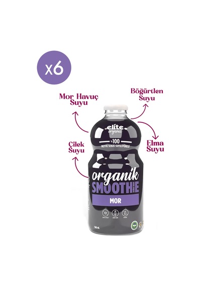 6'lı Organik Mor Smoothie 946 Ml