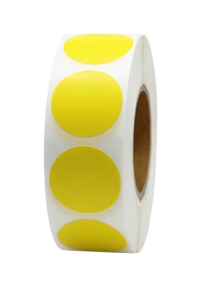 50 MM Sarı Çap Sticker 1000 Adet