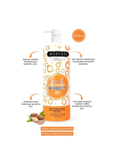 Argan Şampuan 1000 Ml - Boyalı Saçlar İçin