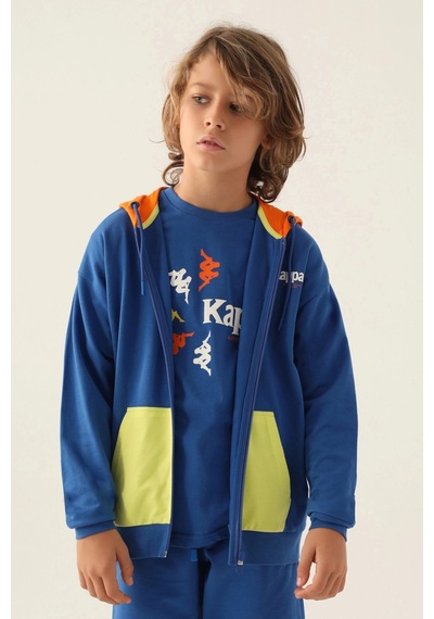 Kappa Erkek Çocuk Fullzıp Sweatshırt - Cobalt Cobalt