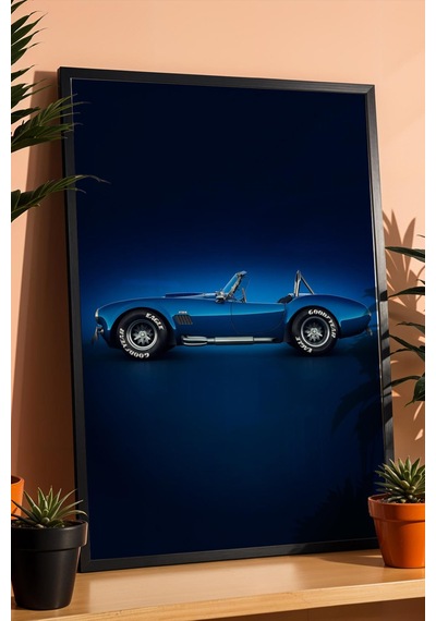 Saturn Shelby Cobra 427 Sc Araba Çerçeveli Tablo Erkek Odası Ve Garaj Dekoru Classic Car Collection