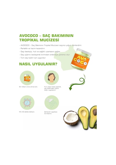 Avococo Avokado & Hindistan Cevizi Yağı 150ml
