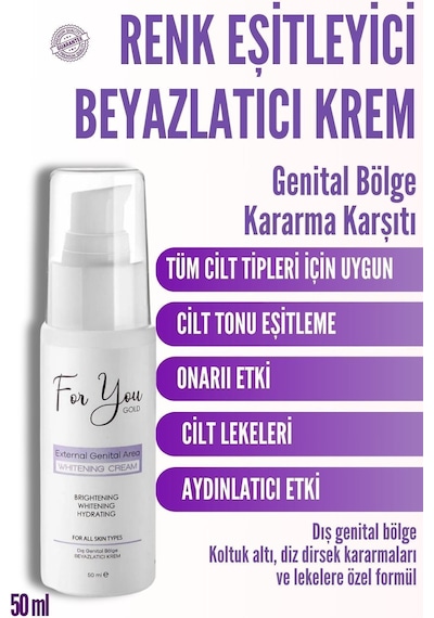 Genital Bölge Kararma Karşıtı Koltuk Altı,diz,dirsek Ve Dış Genital Renk Eşitleyici-beyazlatıcı Krem