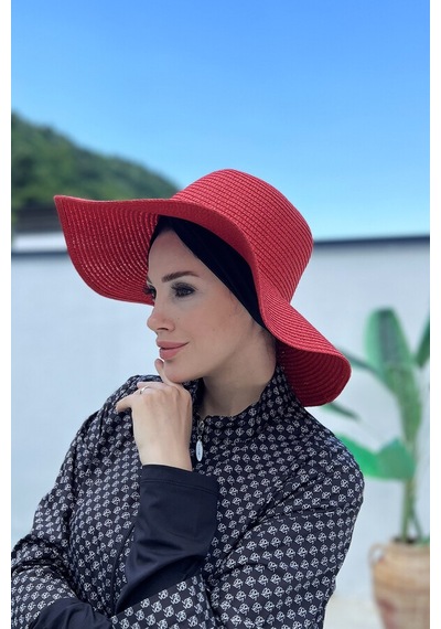 Remsa Mayo Hasır Şapka Kırmızı Rş-64 Kırmızı