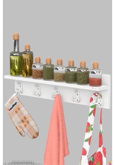 Kedi 15 Kancalı Mutfak Askısı 3'lü Set 76,4x19 Cm - Şık Tasarım, Çok Amaçlı Düzenleyici Ve Yer Tasarrufu Beyaz Kedi 15 Kancalı Mutfak Askısı 3'lü Set 76,4x19 Cm - Şık Tasarım, Çok Amaçlı Düzenleyici Ve Yer Tasarrufu Beyaz