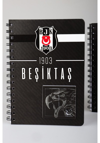 X Dekomus Lisanslı Beşiktaş Özel Tasarım Puzzle Figürlü Spiralli A5 Defter 80 Yaprak Altın