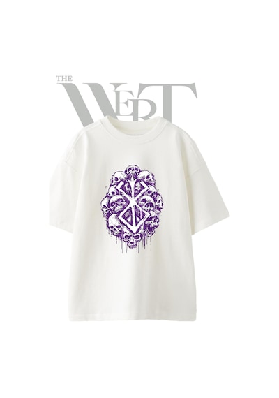Thewert Brand Of Sacrifice Tasarım Baskılı Ünisex Beyaz Oversize T-shirt
