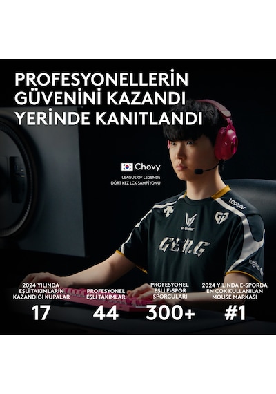 Logitech G Pro 2 Lıghtspeed Hero 2 32k Dpı Sensör Pc/mac İçin Kablosuz Oyuncu Mouse, Siyah 910-007296