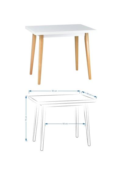 Vilinze Eames Sandalye Avanos Ahşap Mdf Mutfak Masası Takımı - 60x90 Cm Beyaz Vilinze Eames Sandalye Avanos Ahşap Mdf Mutfak Masası Takımı - 60x90 Cm Beyaz