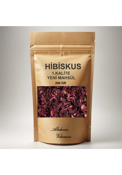 Akdeniz Vitamin Hibisküs Bamya Çiçeği Mekke Gülü Nar Çiçeği Hibiscus 200 G