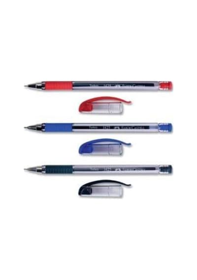 Faber Castell 1425 Iğne Uçlu Tükenmez Kalem 3 Adet Mavi, Siyah, Kırmızı Ptkfaber123 Çok Renkli