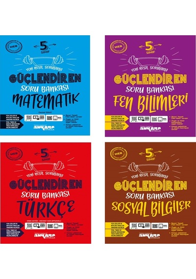 Ankara Yayınları 5.Sınıf Matematik Fen Türkçe Sosyal S.B. Set
