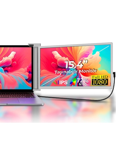 NPO NPM3 15.6-17.3" FHD 1080p IPS Type-C Taşınabilir Dizüstü Tek Monitör Çoklayıcı Notebook Monitör