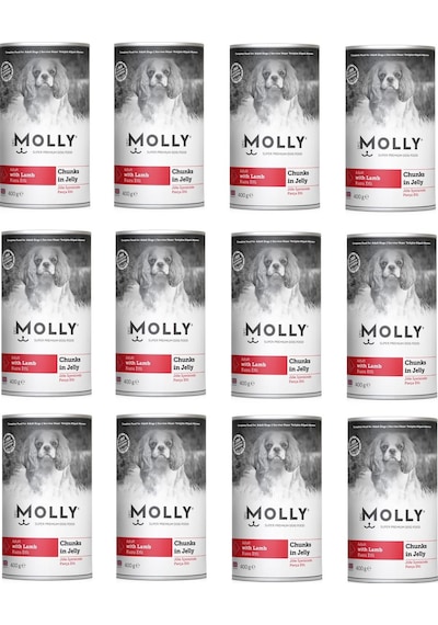 Molly Kuzu Etli Jöleli Köpek Konservesi 400 G X 12 Adet