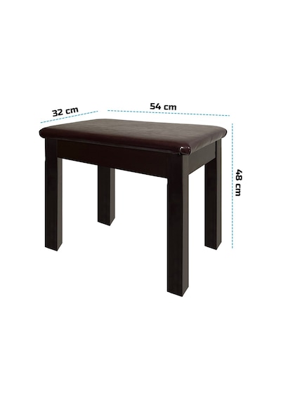 Midex TBX-144SR Üst Kalite Piyano Taburesi Gizli Bölmeli Kahve Renk (32x54x48)