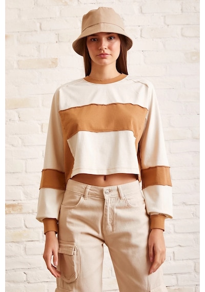 H1 Style Oversize Sweatshirt Çiftrenk Beyaz