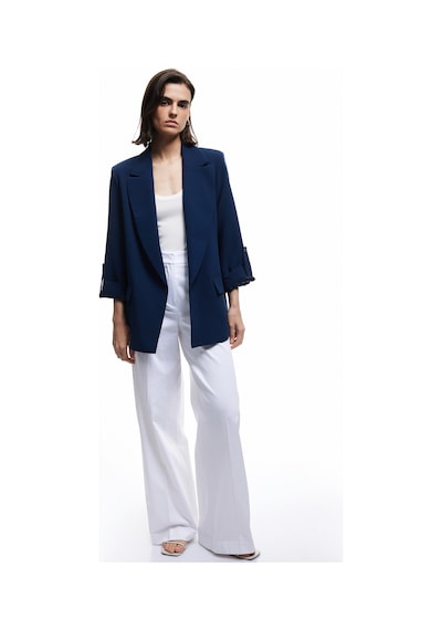 Koton Şal Yaka Kıvırmalı 3/4 Kol Detaylı Cepli Oversize Blazer Ceket Lacivert 6wak50048uw Lacivert Koton Şal Yaka Kıvırmalı 3/4 Kol Detaylı Cepli Oversize Blazer Ceket Lacivert 6wak50048uw Lacivert