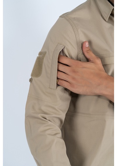 Combat tactical taktik fermuar cepli koruma swat outdoor gömlek Bej
