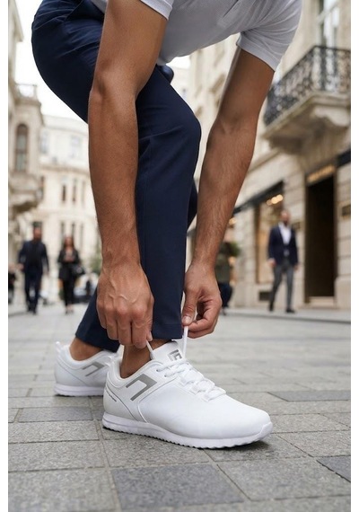 Lescon Riva 3 Rahat Hafif  Erkek Sneaker Spor Ayakkabı Beyaz