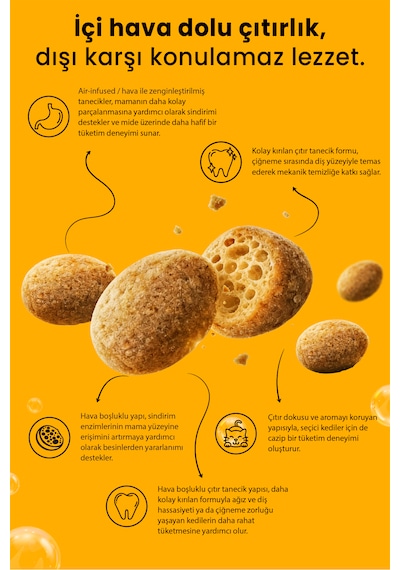 Reflex Crunchy Bubbles Kısırlaştırılmış Somonlu Yetişkin Kedi Maması 10 Kg