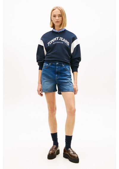 Tommy Hilfiger Kadın Mom Denim Şort Bj8155-15646 Mavi