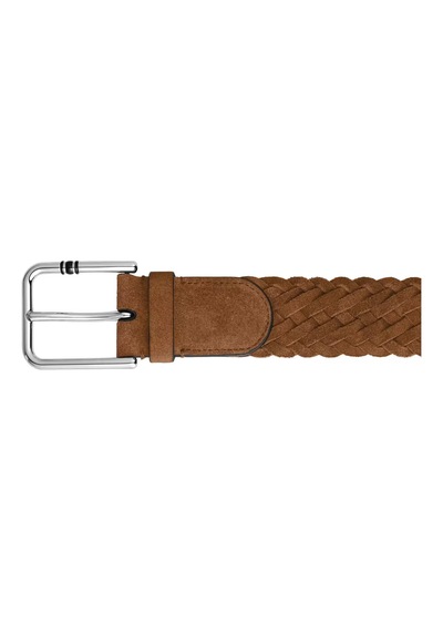 Montblanc Meisterstück Süet 35 Mm L Kare Tokalı Kemer 222259 Kahverengi
