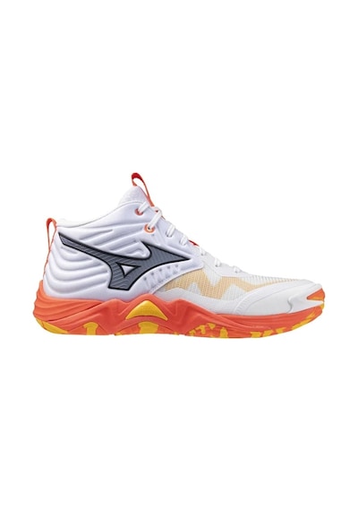 Mizuno Wave Momentum Elite Mıd Erkek Voleybol Ayakkabısı Beyaz / Turuncu Çok Renkli