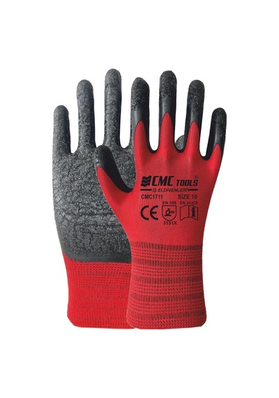 Cmc 1711 Kırmızı Latex Eldiven 12 Adet - 1/2