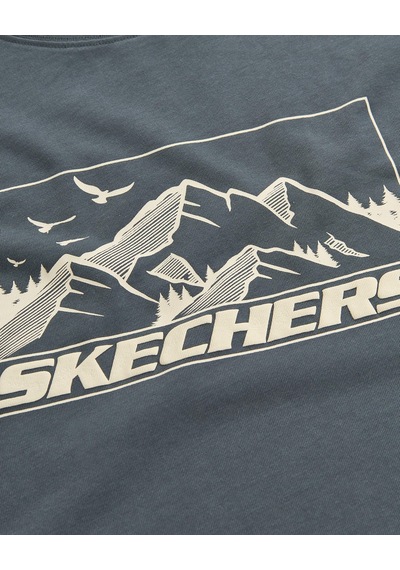 Skechers M Relax Fit Adventure T-shirt Erkek Gri S2620111-3998