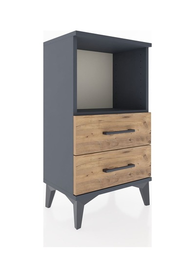 Arges Komodin 2 Çekmeceli 44x30x80 Antrasit-çam Antrasit