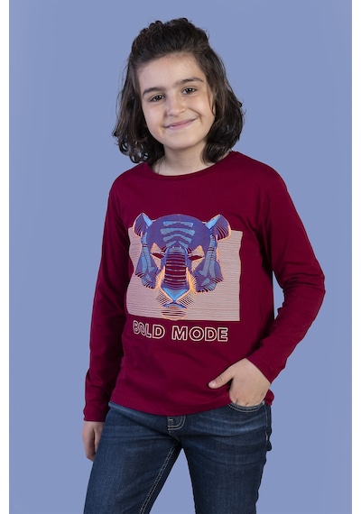 Toontoy Kids Toontoy Erkek Çocuk Kabartma Baskılı Tişört Bordo