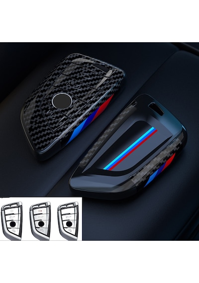 Bmw Uyumlu Anahtarlık Karbon Detaylı Anahtar Kılıfı Sert Plastik Şık Car