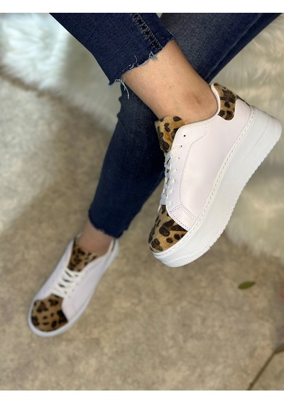 Günlük Kadın Sneaker Bağcıklı Hafif Kalın Yüksek Tabanlı Leopar Detaylı Yürüyüş Spor Ayakkabı 065 Beyaz Leopar Leopar Günlük Kadın Sneaker Bağcıklı Hafif Kalın Yüksek Tabanlı Leopar Detaylı Yürüyüş Spor Ayakkabı 065 Beyaz Leopar Leopar