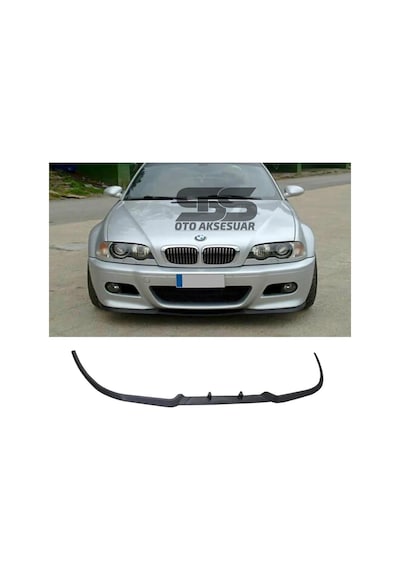 BMW 3 Series E46 M3 Cupra R Uyumlu Ön Lip Mat Siyah Ön Tampon Lip (Sts Oto Aksesuar) (01)