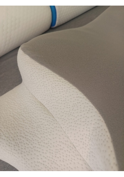 Simple The Pillow Queen Servikal Visco Yastık Mega Boy Ortopedik Boyun Yastığı Memory Foam Hafızalı Lüks Yastık Açık Gri