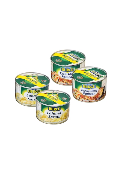 Burcu Patlıcan Kızartma Ve Lahana Sarma 400 Gr 4 Lü Karma Paket