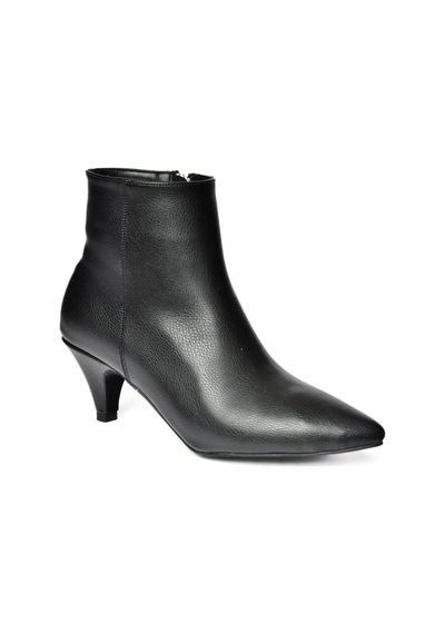 Fox Shoes R404710009 Siyah Alçak Topuklu Kadın Bot-siyah-suni Deri Siyah