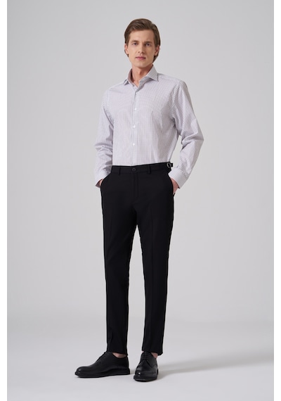 Morven Erkek Siyah Slim Fit Tokalı Pantolon 26mc003017001 Siyah