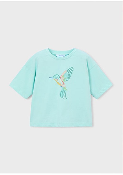 Mayoral Yazlık Kız Çocuk Baskılı Tshirt - Yeşil Mayoral Yazlık Kız Çocuk Baskılı Tshirt - Yeşil