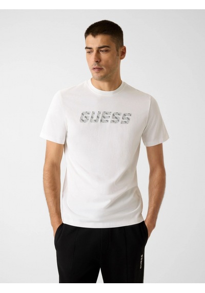 Guess Maska Bisiklet Yaka Kısa Kollu Erkek Beyaz T-shirt Z6rı15ı3z14-g018 Beyaz