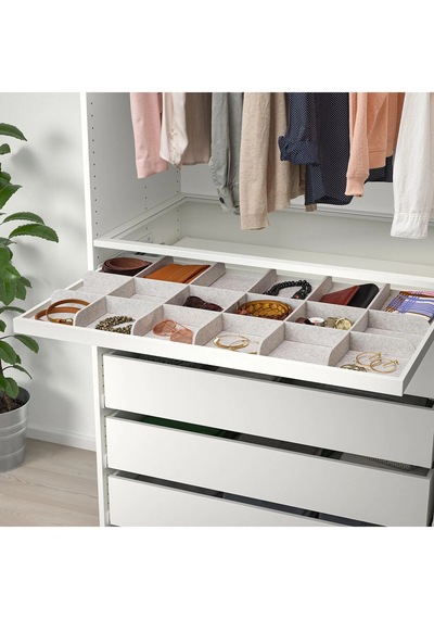 Ikea Komplement Raf İçi Düzenleyici, Açık Gri, 100x58 Cm Gri
