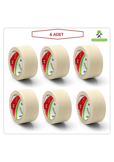 Ve-ge Maskeleme Bandı Kağıt Bant 48mm X 30 Mt 6 Adet
