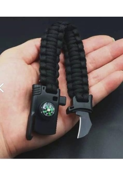 Sprenda Survival Bileklik Bıçak Pusula Ateş Başlatıcı Magnezyum Çok Renkli