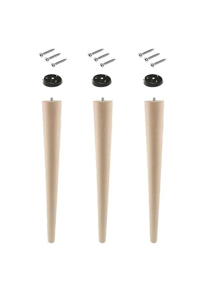 Ahşap Ham Ayak 45 Cm 3'lü Set Kütük Masa Orta Sehpa Zigon Ayağı