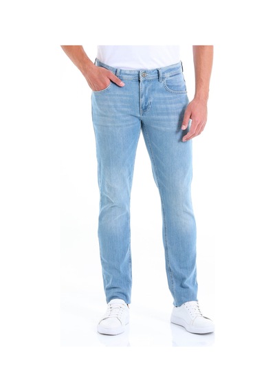 Hatemoğlu Mavi Slim Fit Düşük Bel Basic Kot Pantolon Mavi