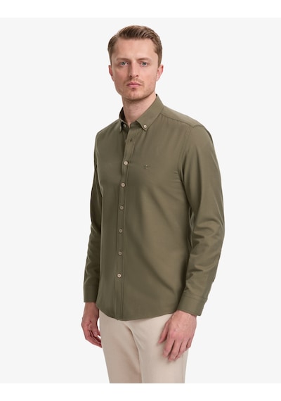 Pierre Cardin Erkek Haki Gömlek Desenli 50325365-vr027