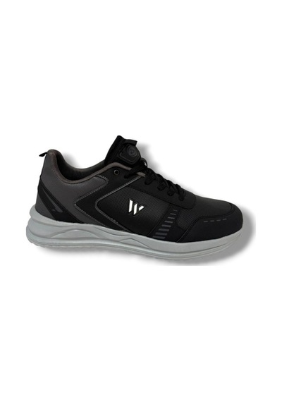 Magg Point 5310-26 Deri Trend Erkek Sneaker Siyah Gümüş 45-47 Siyah