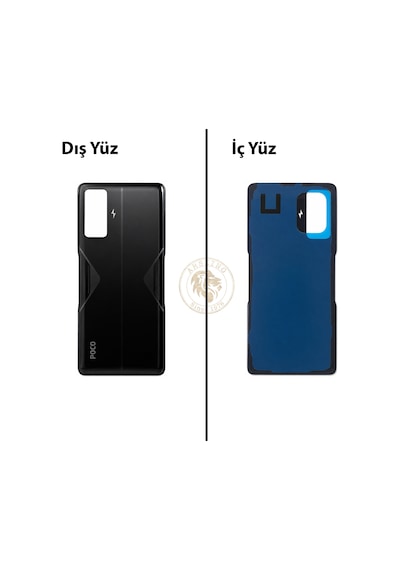 Poco F4 Gt Siyah Arka Pil Kapağı Batarya Kapağı Lazer Kesim Back Cover Çok Renkli